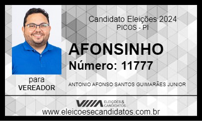 Candidato AFONSINHO 2024 - PICOS - Eleições