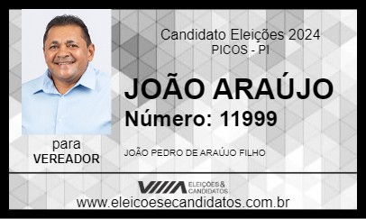 Candidato JOÃO ARAÚJO 2024 - PICOS - Eleições