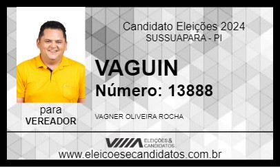 Candidato VAGUIN 2024 - SUSSUAPARA - Eleições