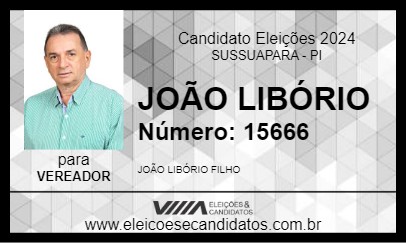 Candidato JOÃO LIBÓRIO 2024 - SUSSUAPARA - Eleições