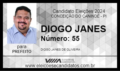 Candidato DIOGÃO 2024 - CONCEIÇÃO DO CANINDÉ - Eleições