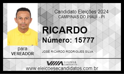 Candidato RICARDO 2024 - CAMPINAS DO PIAUÍ - Eleições