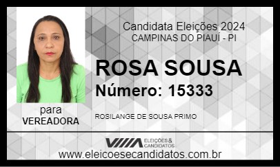 Candidato ROSA SOUSA 2024 - CAMPINAS DO PIAUÍ - Eleições