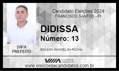 Candidato DIDISSA 2024 - FRANCISCO SANTOS - Eleições