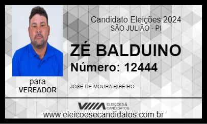 Candidato ZÉ BALDUINO 2024 - SÃO JULIÃO - Eleições