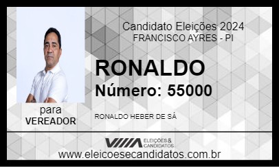 Candidato RONALDO HEBER 2024 - FRANCISCO AYRES - Eleições