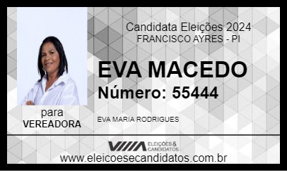 Candidato EVA MACEDO 2024 - FRANCISCO AYRES - Eleições