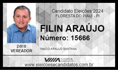 Candidato FILIM SANTANA 2024 - FLORESTA DO PIAUÍ - Eleições