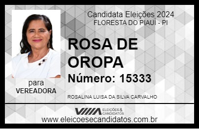 Candidato ROSA DE OROPA 2024 - FLORESTA DO PIAUÍ - Eleições