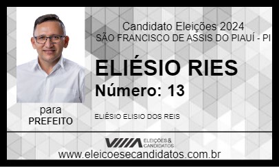 Candidato ELIÉSIO  REIS 2024 - SÃO FRANCISCO DE ASSIS DO PIAUÍ - Eleições