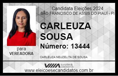 Candidato CARLEUZA SOUSA 2024 - SÃO FRANCISCO DE ASSIS DO PIAUÍ - Eleições