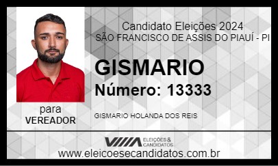 Candidato GISMARIO 2024 - SÃO FRANCISCO DE ASSIS DO PIAUÍ - Eleições