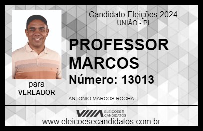 Candidato PROFESSOR MARCOS 2024 - UNIÃO - Eleições