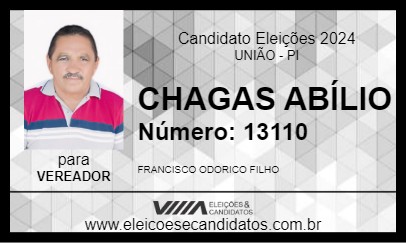 Candidato CHAGAS ABÍLIO 2024 - UNIÃO - Eleições