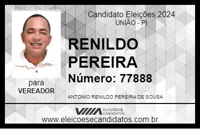 Candidato RENILDO PEREIRA 2024 - UNIÃO - Eleições