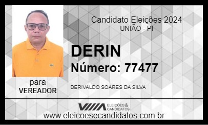 Candidato DERIN 2024 - UNIÃO - Eleições