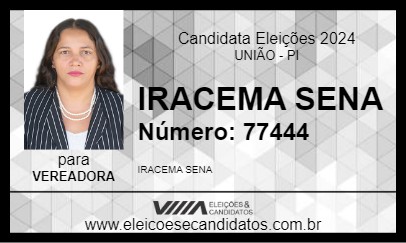 Candidato IRACEMA SENA 2024 - UNIÃO - Eleições