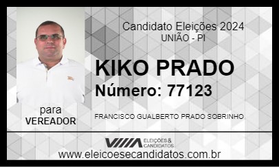 Candidato KIKO PRADO 2024 - UNIÃO - Eleições