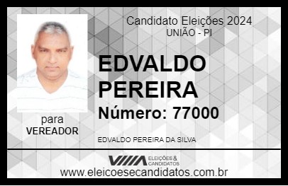 Candidato EDVALDO PEREIRA 2024 - UNIÃO - Eleições