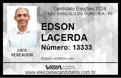 Candidato EDSON LACERDA 2024 - SÃO GONÇALO DO GURGUÉIA - Eleições