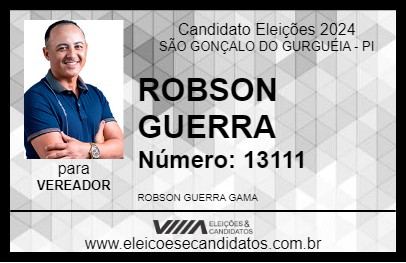 Candidato ROBSON GUERRA 2024 - SÃO GONÇALO DO GURGUÉIA - Eleições