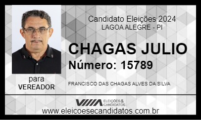 Candidato CHAGAS JULIO 2024 - LAGOA ALEGRE - Eleições