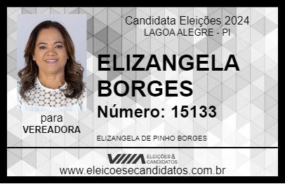 Candidato ELIZANGELA BORGES 2024 - LAGOA ALEGRE - Eleições