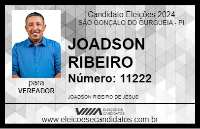 Candidato JOADSON RIBEIRO 2024 - SÃO GONÇALO DO GURGUÉIA - Eleições