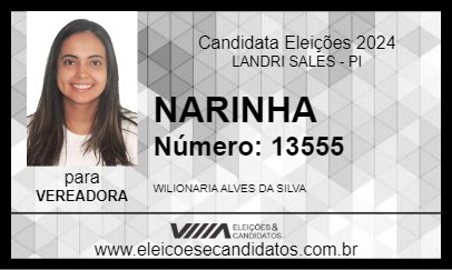 Candidato NARINHA 2024 - LANDRI SALES - Eleições