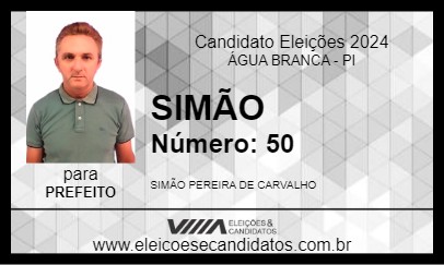 Candidato SIMÃO 2024 - ÁGUA BRANCA - Eleições