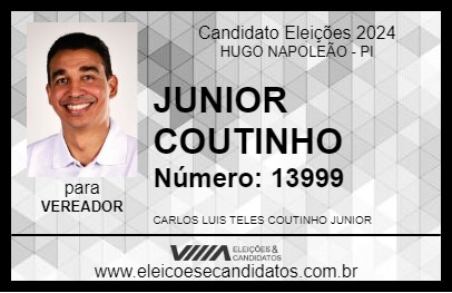 Candidato JUNIOR COUTINHO 2024 - HUGO NAPOLEÃO - Eleições