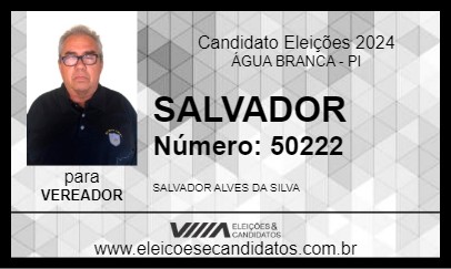 Candidato SALVADOR 2024 - ÁGUA BRANCA - Eleições