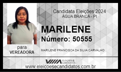 Candidato MARILENE 2024 - ÁGUA BRANCA - Eleições