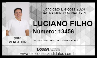 Candidato LUCIANO FILHO 2024 - SÃO RAIMUNDO NONATO - Eleições