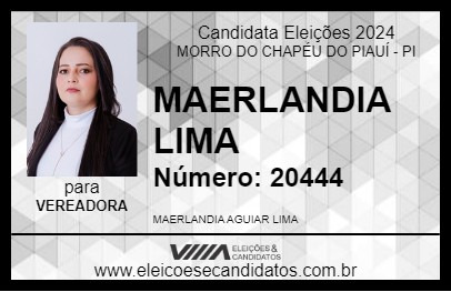 Candidato MAERLANDIA LIMA 2024 - MORRO DO CHAPÉU DO PIAUÍ - Eleições