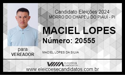 Candidato MACIEL LOPES 2024 - MORRO DO CHAPÉU DO PIAUÍ - Eleições