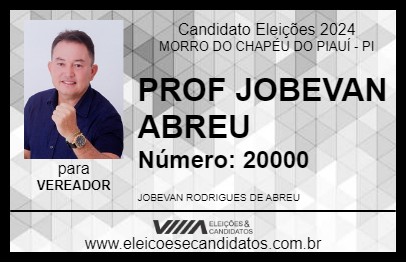 Candidato PROF JOBEVAN ABREU 2024 - MORRO DO CHAPÉU DO PIAUÍ - Eleições