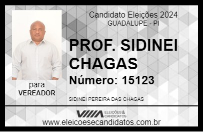 Candidato PROF. SIDINEI CHAGAS 2024 - GUADALUPE - Eleições