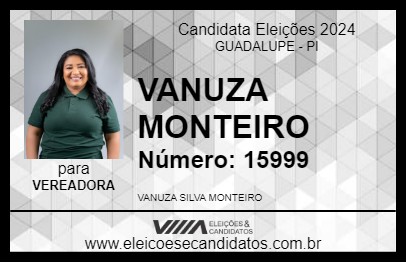 Candidato VANUZA MONTEIRO 2024 - GUADALUPE - Eleições