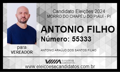 Candidato ANTONIO FILHO 2024 - MORRO DO CHAPÉU DO PIAUÍ - Eleições