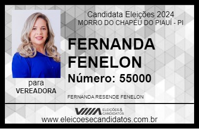 Candidato FERNANDA FENELON 2024 - MORRO DO CHAPÉU DO PIAUÍ - Eleições