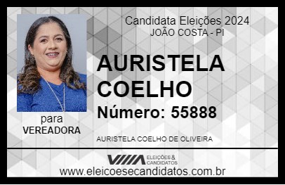 Candidato AURISTELA COELHO 2024 - JOÃO COSTA - Eleições