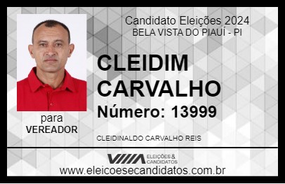 Candidato CLEIDIM CARVALHO 2024 - BELA VISTA DO PIAUÍ - Eleições