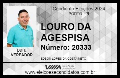 Candidato LOURO DA AGESPISA 2024 - PORTO - Eleições