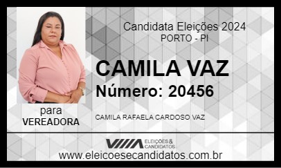 Candidato CAMILA VAZ 2024 - PORTO - Eleições