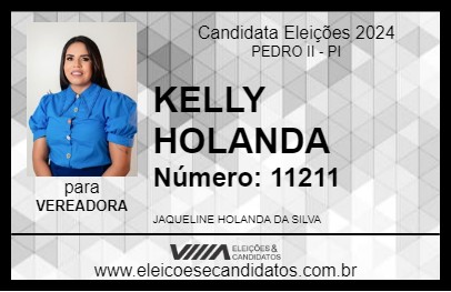 Candidato KELLY HOLANDA 2024 - PEDRO II - Eleições