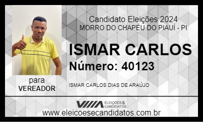 Candidato ISMAR CARLOS 2024 - MORRO DO CHAPÉU DO PIAUÍ - Eleições