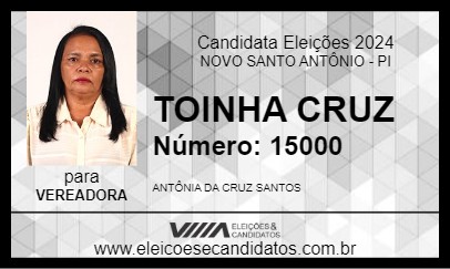 Candidato TOINHA CRUZ 2024 - NOVO SANTO ANTÔNIO - Eleições