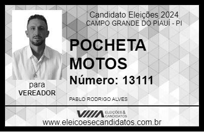 Candidato POCHETA MOTOS 2024 - CAMPO GRANDE DO PIAUÍ - Eleições