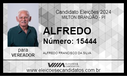 Candidato ALFREDO 2024 - MILTON BRANDÃO - Eleições